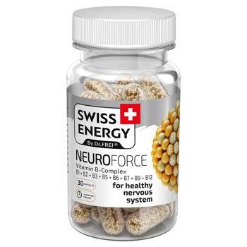 Вітаміни групи В, NEUROFORCE Vitamin B-Complex, Swiss Energy, підтримка нервової системи, 30 капсул - купити, ціни на Біотус - фото 1