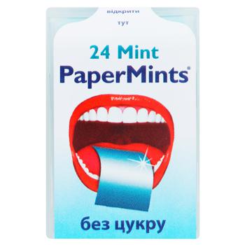 Пластинки ментолові PaperMints без цукру 24шт - купити, ціни на ULTRAMARKET - фото 1