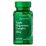 Puritan's Pride Triple Magnesium Complex Magnesium Oxide, Aspartate, Citrate 400mg 60 capsules