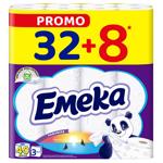 Туалетний папір Emeka Paradise 3-шаровий 32+8шт