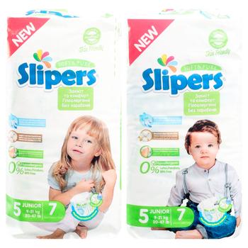 Підгузки Slipers S-205 5 Junior 11-25кг 7шт - купити, ціни на КОСМОС - фото 1