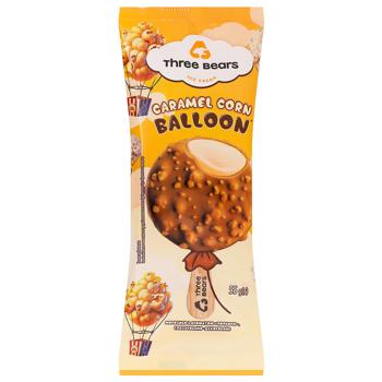 Мороженое Три Ведмеді Caramel Corn balloon в глазури 55г - купить, цены на КОСМОС - фото 1