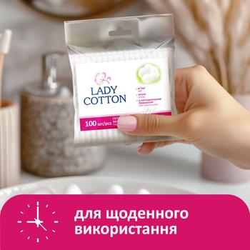 Палочки ватные Lady Cotton в полиэтиленовом пакете 100шт - купить, цены на Cупермаркет "Харьков" - фото 4