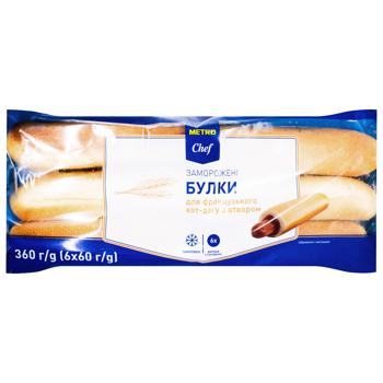 Metro Chef Frozen Buns for French Hot Dog with Hole 60g x 6pcs - buy, prices for METRO - photo 1