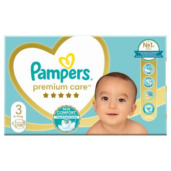 Подгузники Pampers Premium Care размер 3 6-10кг 120шт - купить, цены на METRO - фото 2