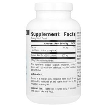 Source Naturals Guarana Energizer 900mg 200 tablets - buy, prices for Biotus - photo 2