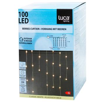 Luca Lighting Curtain Garland 100 LED 3x1m White Light - buy, prices for - photo 1