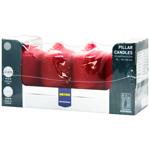 Metro Professional Burgundy Pillar Candles 75x150mm 4pcs