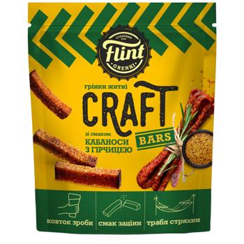 Гренки Flint Craft со вкусом кабаносы и горчица 90г