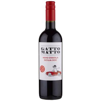 Gatto Matto Nero d'Avola Red Dry Wine 12.5% 0.75l - buy, prices for Epicentr FOOD - photo 1