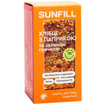 Хлібці Sunfill з паприкою та зеленою гречкою 91г - купити, ціни на - фото 2