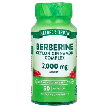 Берберін з цейлонською корицею, Berberine Ceylon Cinnamon Complex, Nature&#39;s Truth, комплекс, 200