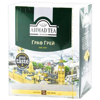 Чай черный Ahmad Tea Earl Grey 2г*100шт - купить, цены на Идеал - фото 1