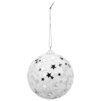 Koopman Brilliant Christmas Ball 8cm White in Assortment - buy, prices for Auchan - photo 2