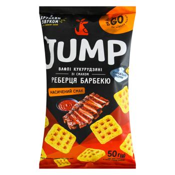 Jump Corn Waffles Snack with Barbecue Ribs 50g - buy, prices for MegaMarket - photo 1