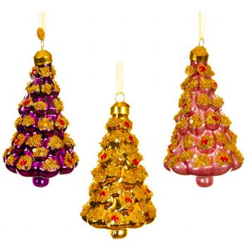 Подвеска Decoris Елка 7х12см в ассортименте