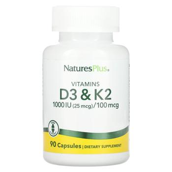 Natures Plus Vitamins D3 and K2 25/100mcg 90 capsules - buy, prices for Biotus - photo 1