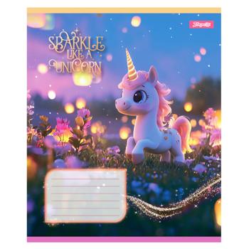 Тетрадь 1 Вересня Unicorn косая линия 12 листов в ассортименте - купить, цены на - фото 2