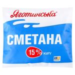 Сметана Яготинська 15% 350г