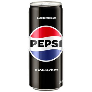 Напиток газированный Pepsi Black ноль сахара 0,33л - купить, цены на Grono - фото 1