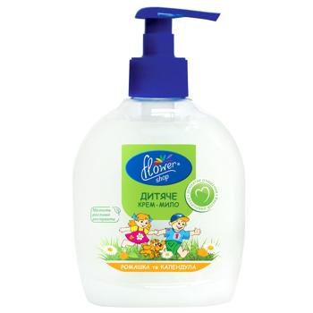 Крем-мило Flower Shop рідке дитяче з екстрактом ромашки і календули 0,3л - купити, ціни на ULTRAMARKET - фото 1