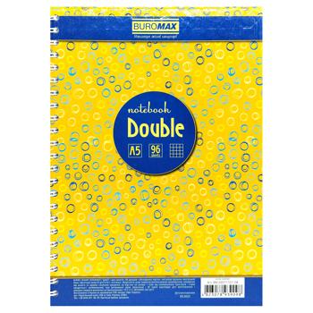 Buromax Double A5 Squared Notebook 96 Sheets Yellow - buy, prices for Chudo Market - photo 1