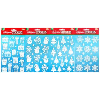 Наклейки Actuel новогодние 21х14см в ассортименте