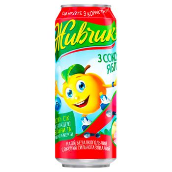 Zhyvchyk Apple with Juice Carbonated Drink 0.5l - buy, prices for EKO Market - photo 1