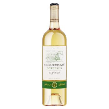 Вино Ch Rousseau Bordeaux белое сухое 12,5% 0,75л - купить, цены на NOVUS - фото 1