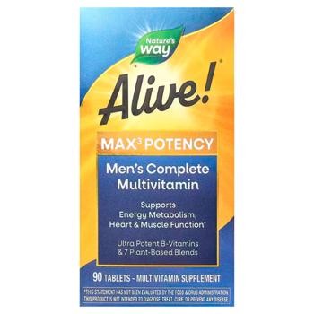 Мультивитамины для мужчин Nature's Way Alive! Max3 Potency 90 таблеток - купить, цены на - фото 4