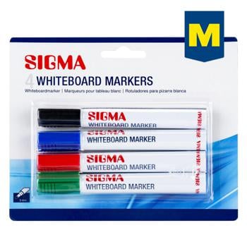 Маркер для дошки Sigma 2мм 4шт - купити, ціни на  - фото 1