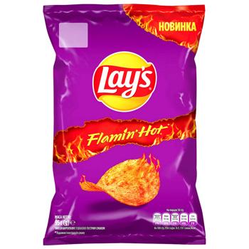 Lay's Flamin' Hot Potato Chips 95g - buy, prices for MegaMarket - photo 1