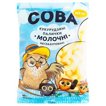 Sova Unglazed Milk Corn Sticks 60g - buy, prices for EKO Market - photo 1