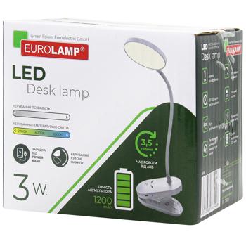 Eurolamp Dimmable LED Desk Lamp with Battery on a Clothespin 3W White - buy, prices for - photo 1