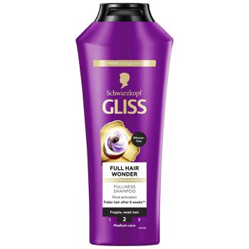 Gliss Full Hair Wonder Shampoo for Fragile Weak Hair 400ml - buy, prices for MegaMarket - photo 1