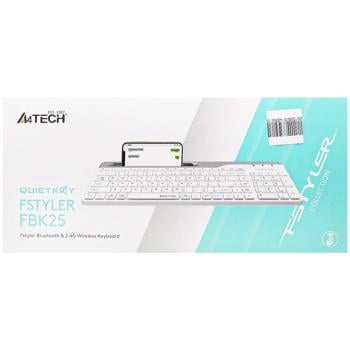 Клавіатура A4Tech FBK25 White бездротова - купити, ціни на Auchan - фото 1