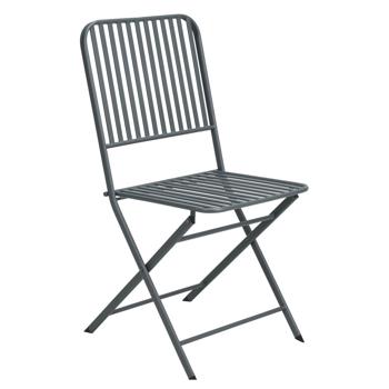 Bistro Gray Folding Chair 48x45x93cm