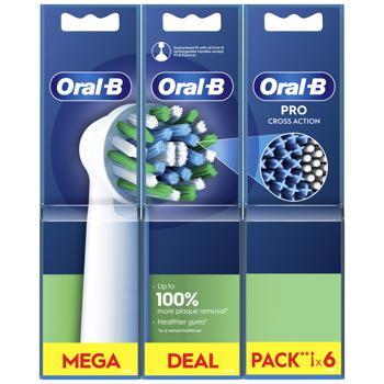 Oral-B Pro Cross Action Heads for Electric Toothbrush 6pcs - buy, prices for Auchan - photo 1