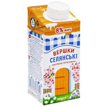 Selianski Ultrapasteurized Cream 8% 200g - buy, prices for COSMOS - photo 3