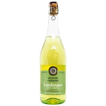 Signore Giuseppe Lambrusco White Sweet Sparkling Wine 8% 0.75l - buy, prices for MegaMarket - photo 1