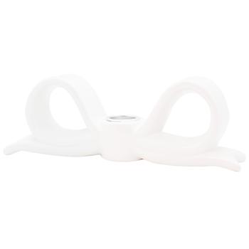 Підсвічник керамічний Бант колір білий 733-791 BONADI 1 шт - купити, ціни на WINETIME - фото 2