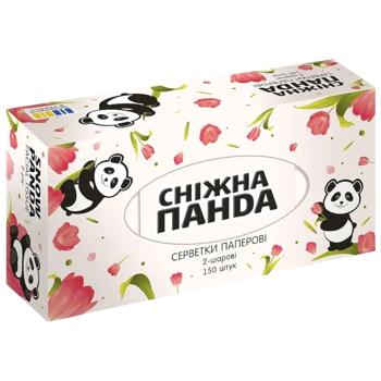 Салфетки косметические Снежная Панда двухcлойные 150шт - купить, цены на КОСМОС - фото 5
