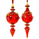 Decoris Palace Burgundy Pendant 8x18cm in assortment