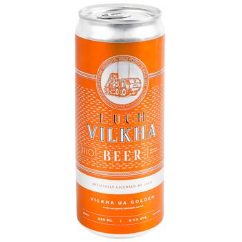 SHO Brewery Vilkha UA Golden Light Unfiltered Beer 6.5% 0.33l - buy, prices for WINETIME - photo 2