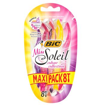 Бритва BIC Miss Soleil Colour Collection жіноча одноразова 8шт - купити, ціни на METRO - фото 1
