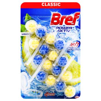 Bref Power Aktiv Lemon Toilet Block 4x50g - buy, prices for - photo 1