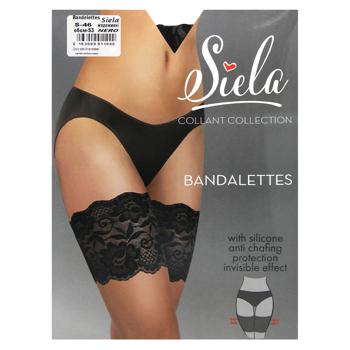 Бандалетки женские Siela кружевные S Nero