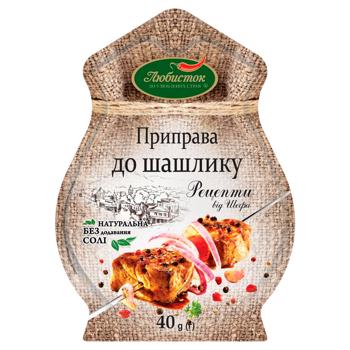 Приправа Любисток Рецепты от шефа к шашлыку без соли 40г - купить, цены на Идеал - фото 1