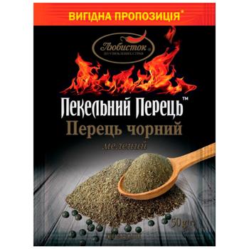 Приправа ЛЮБИСТОК Пекельний перець, мелений 50г - купить, цены на Торба - фото 1