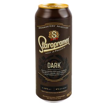Пиво Staropramen Dark темне 4,4% 0,48л - купити, ціни на NOVUS - фото 1